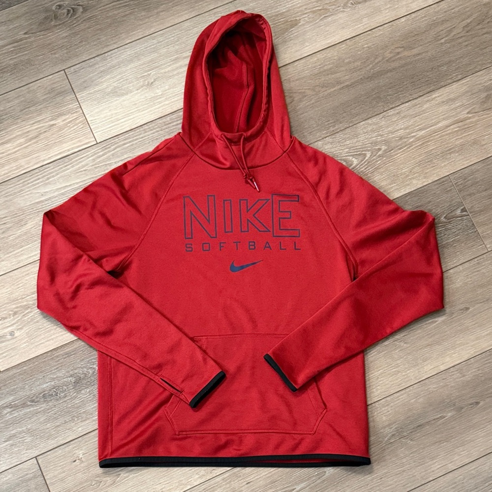 Nike Red Softball Pullover Hoodie